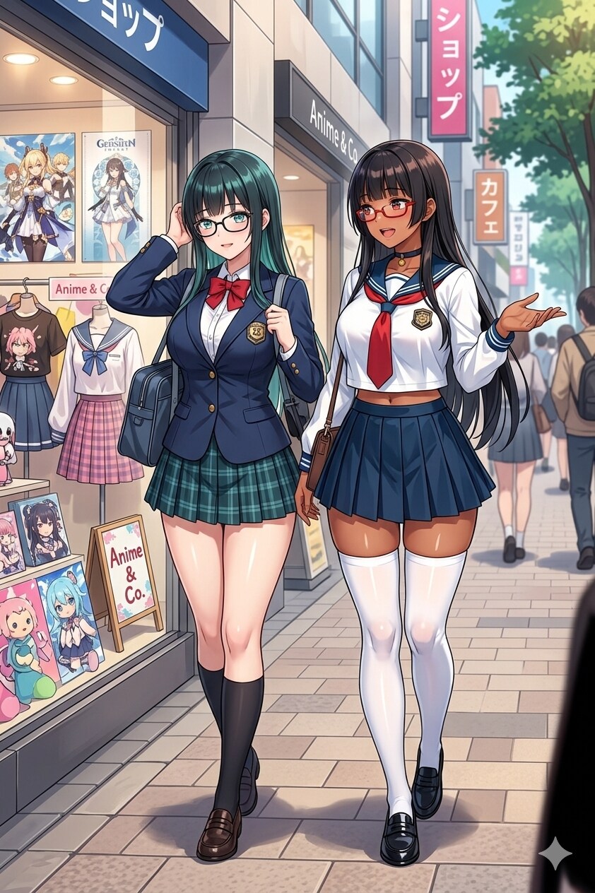 羅月沙良さんとウィンドーショッピング