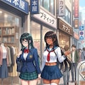 羅月沙良さんとウィンドーショッピング 2枚目