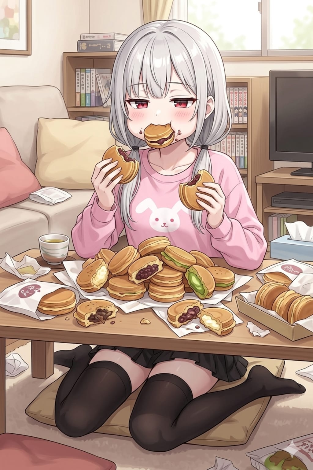 大判焼き食べるアイちゃん