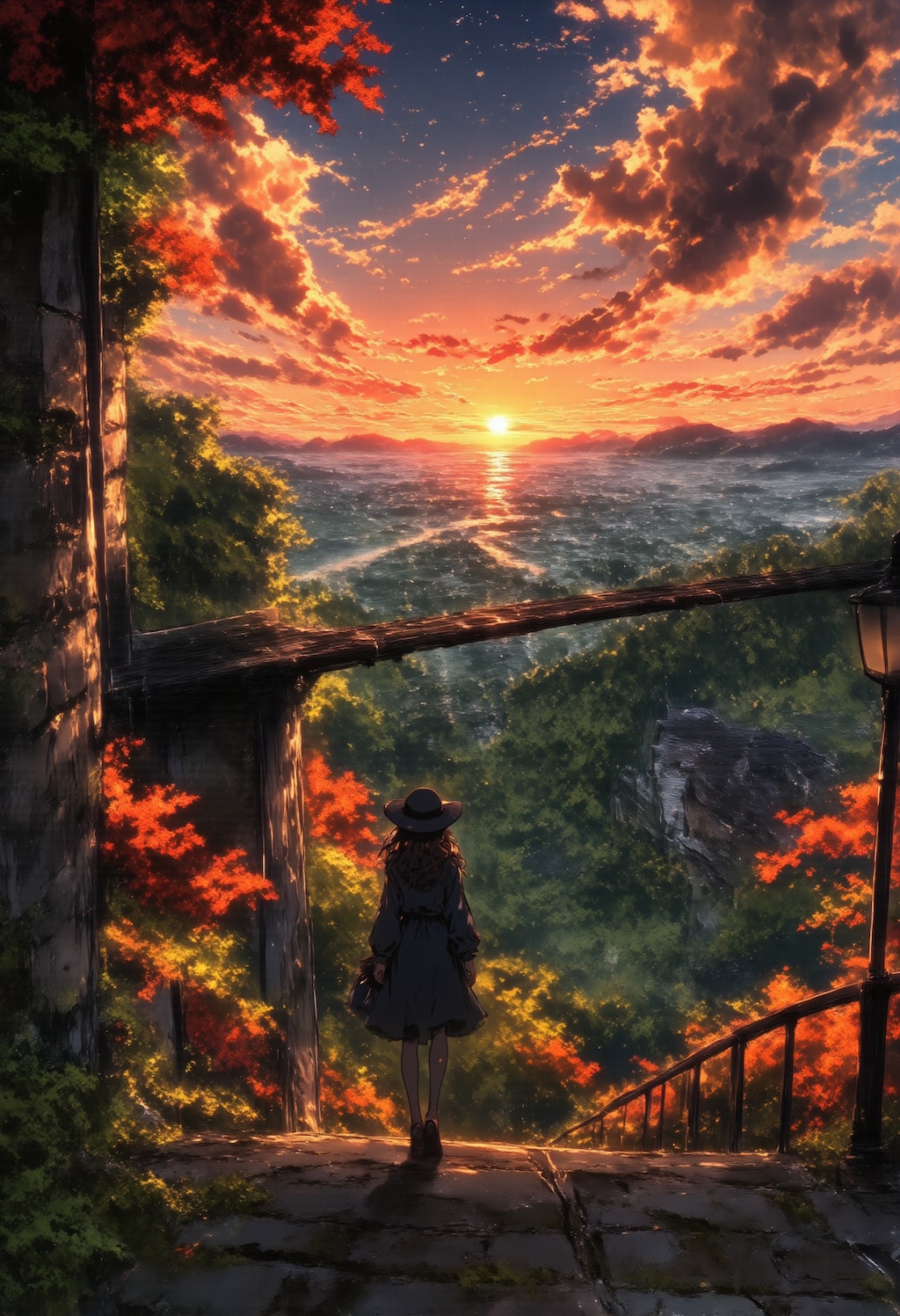 静かな秋の夕暮れ