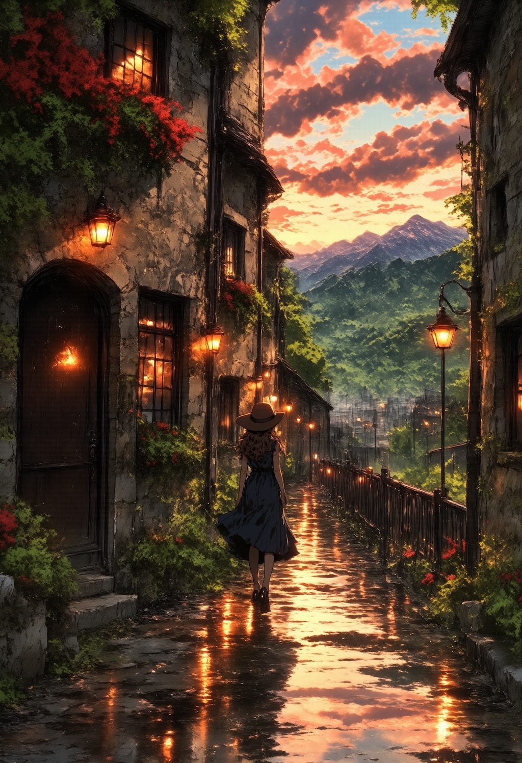 静かな秋の夕暮れ