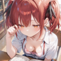 制服胸チラ 5枚目