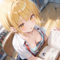 制服胸チラ 4枚目