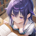 制服胸チラ 2枚目