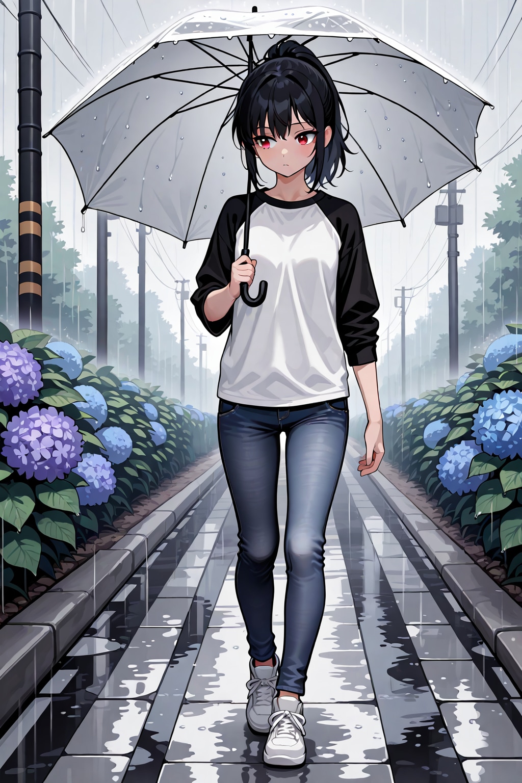 雨の散歩道