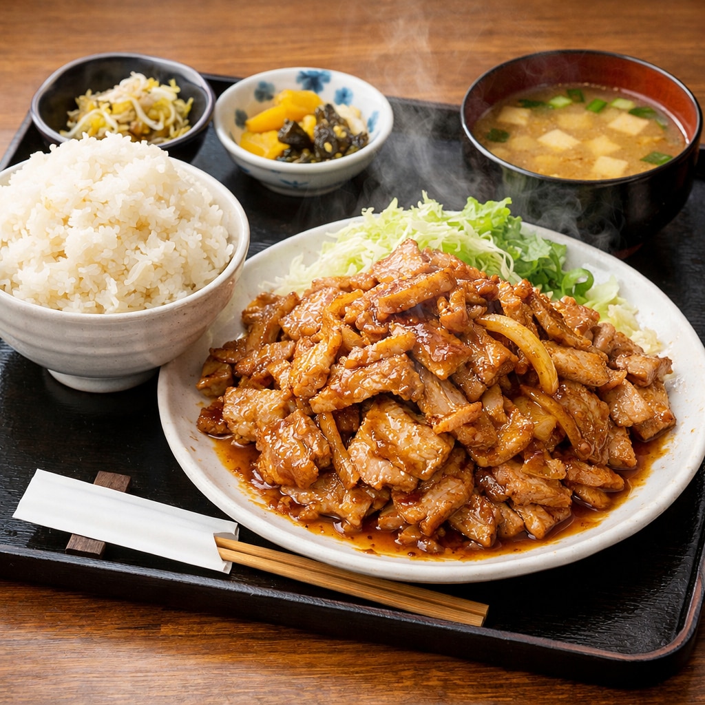 生姜焼き定食・肉大盛り・ご飯大盛り | の人気AIイラスト・グラビア