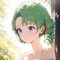 夏の緑髪ちゃん 2枚目