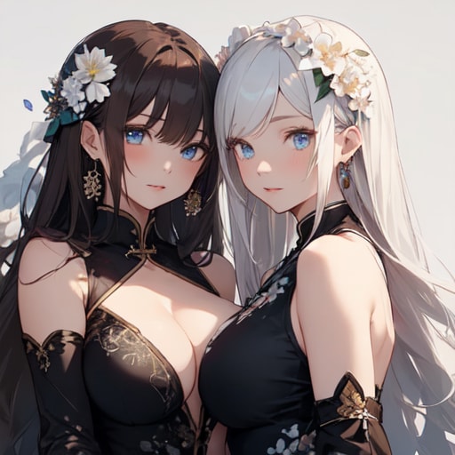 黒と白 | の人気AIイラスト・グラビア