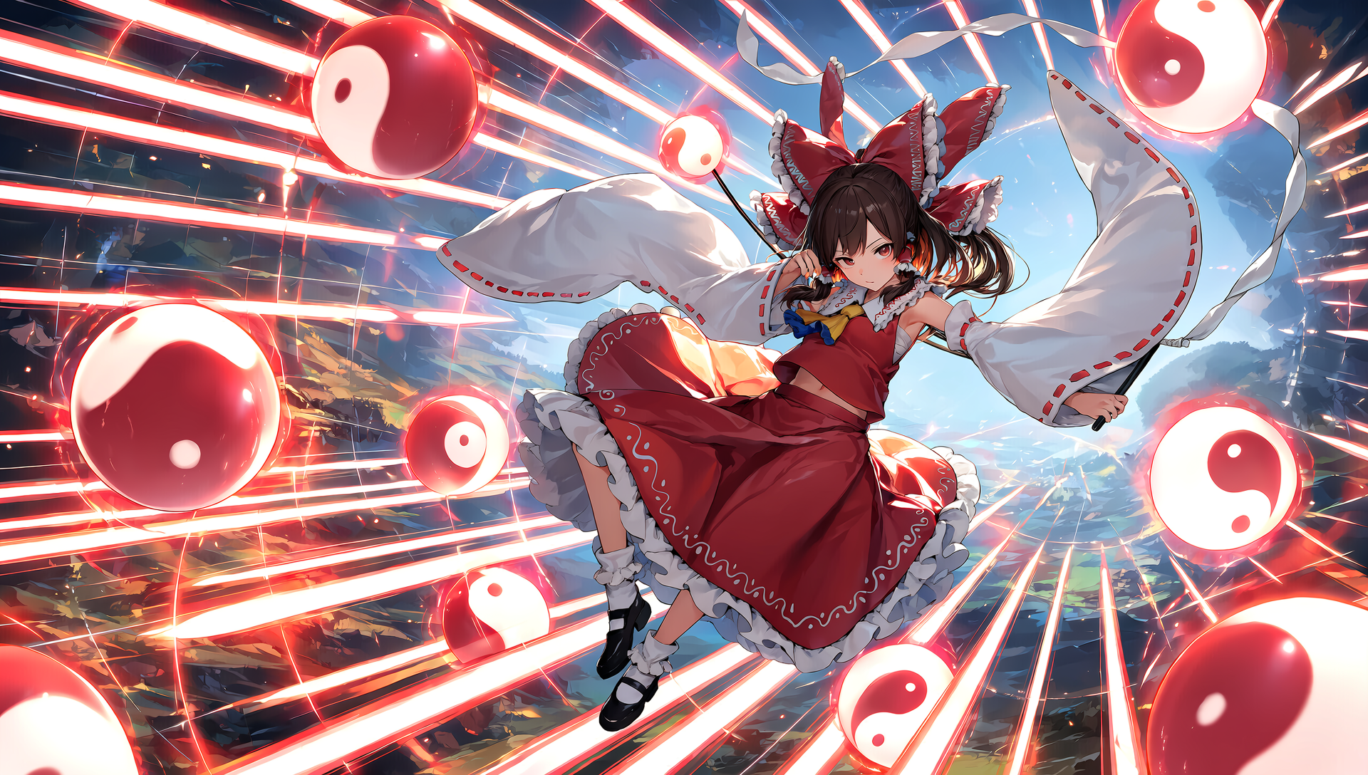 V5　東方　博麗霊夢　弾幕 | の人気AIイラスト・グラビア