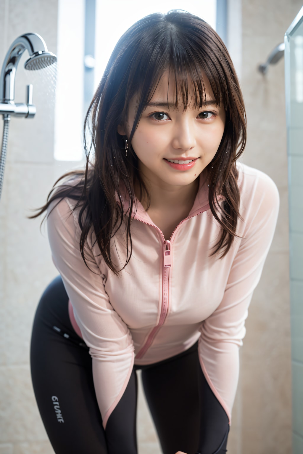 ウェットスーツを着ている女性