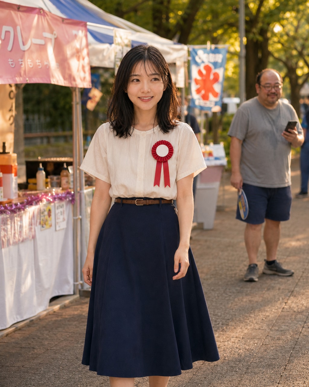 夕暮れの学園祭で、まだ彼女は気づいていない。