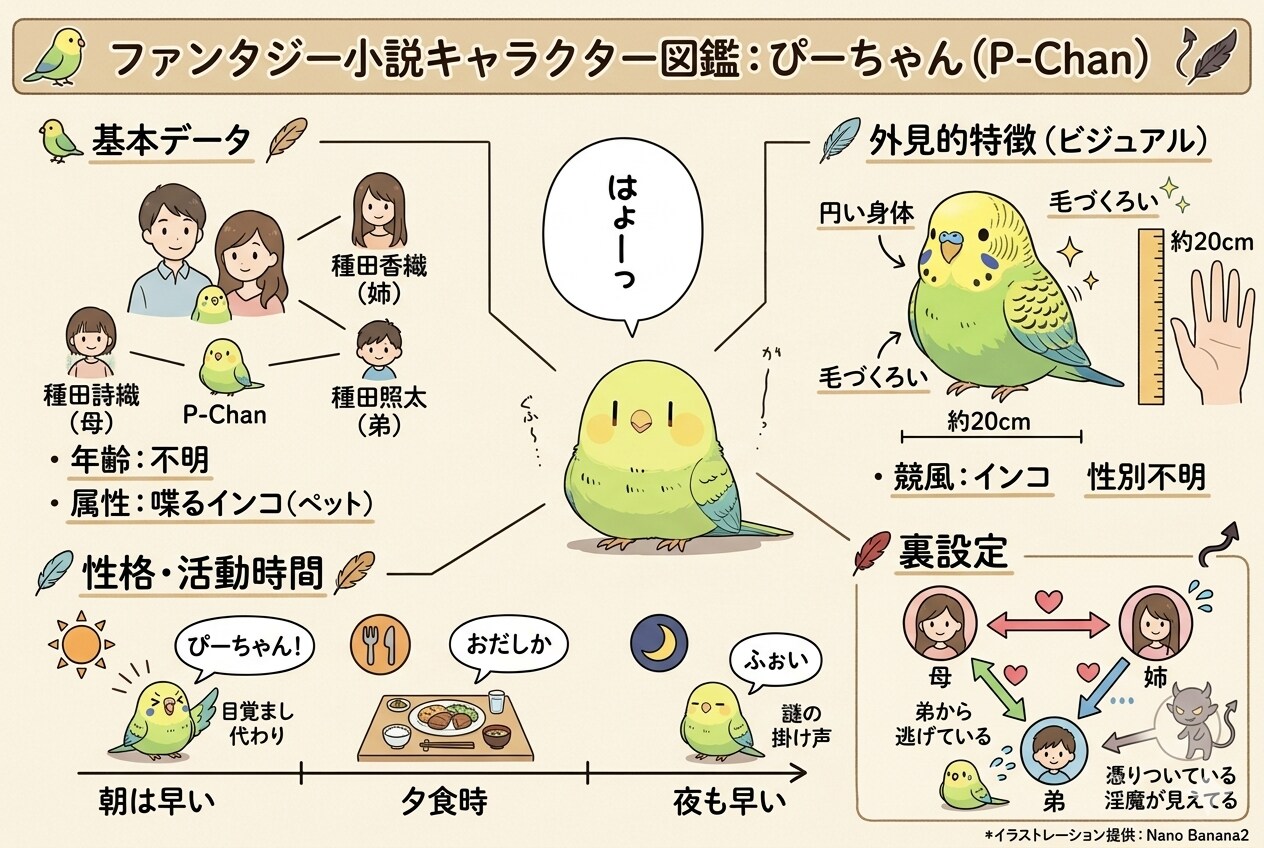 喋るインコ（ぴーちゃん）_誕生秘話 | の人気AIイラスト・グラビア