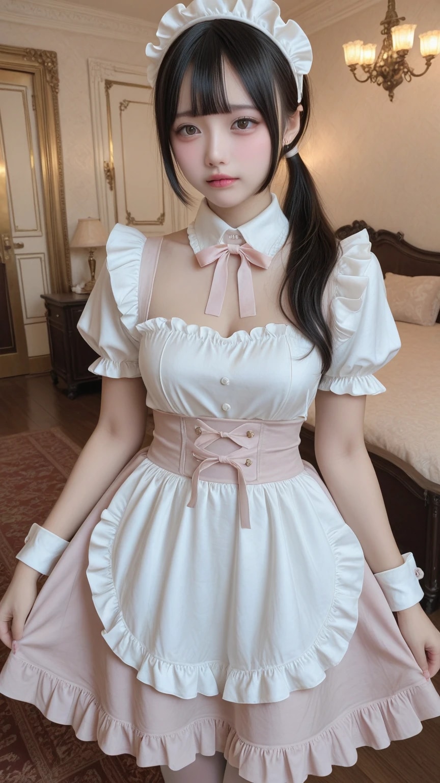 地雷系ちゃん姫様のレズビアンメイド《SeaArt》