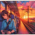 ずっと夕暮れ (夕闇と少女53) 12枚目