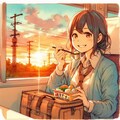 ずっと夕暮れ (夕闇と少女53) 8枚目