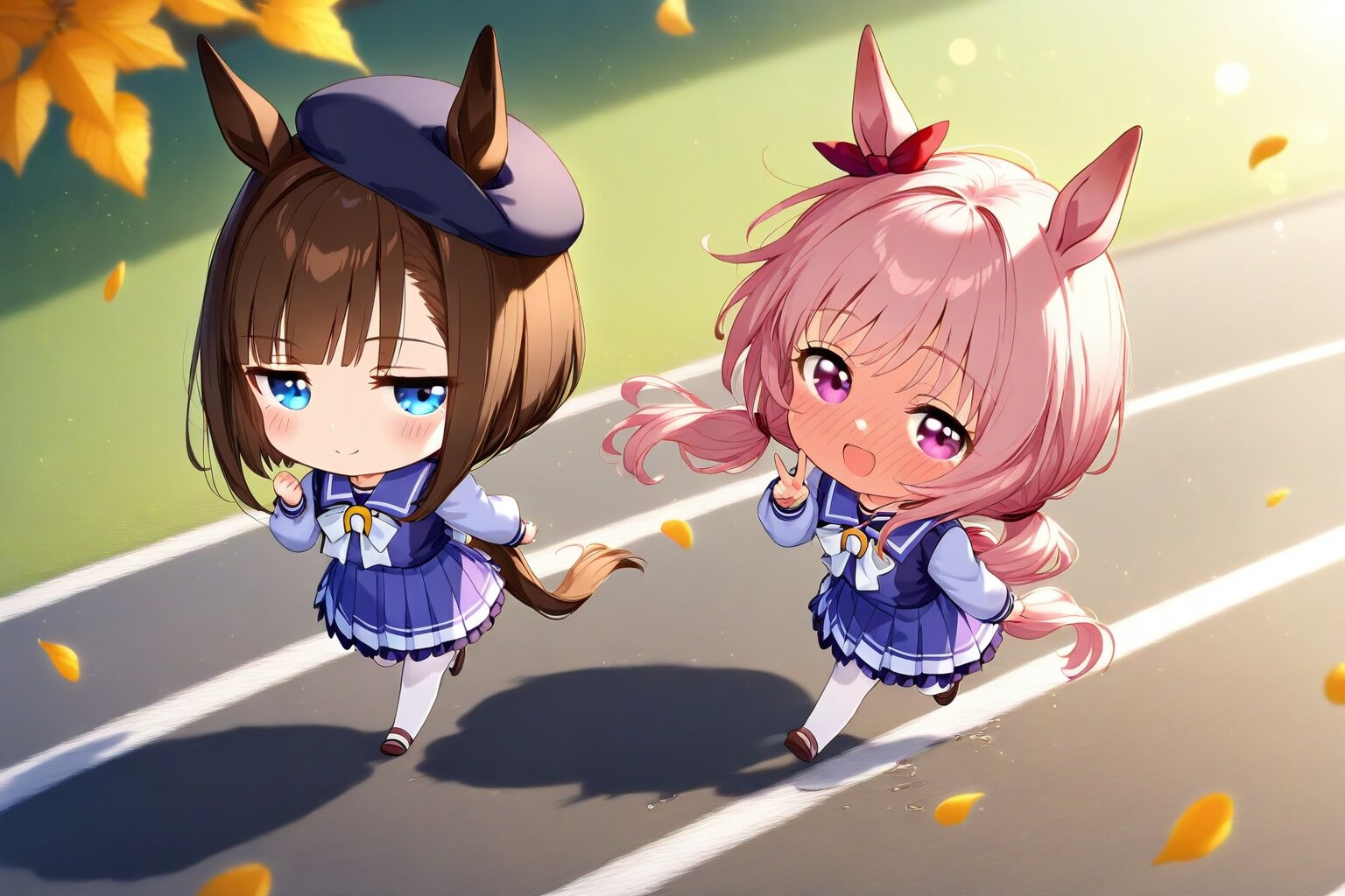 トレーニング中の、ウマちびちゃん。 | の人気AIイラスト・グラビア