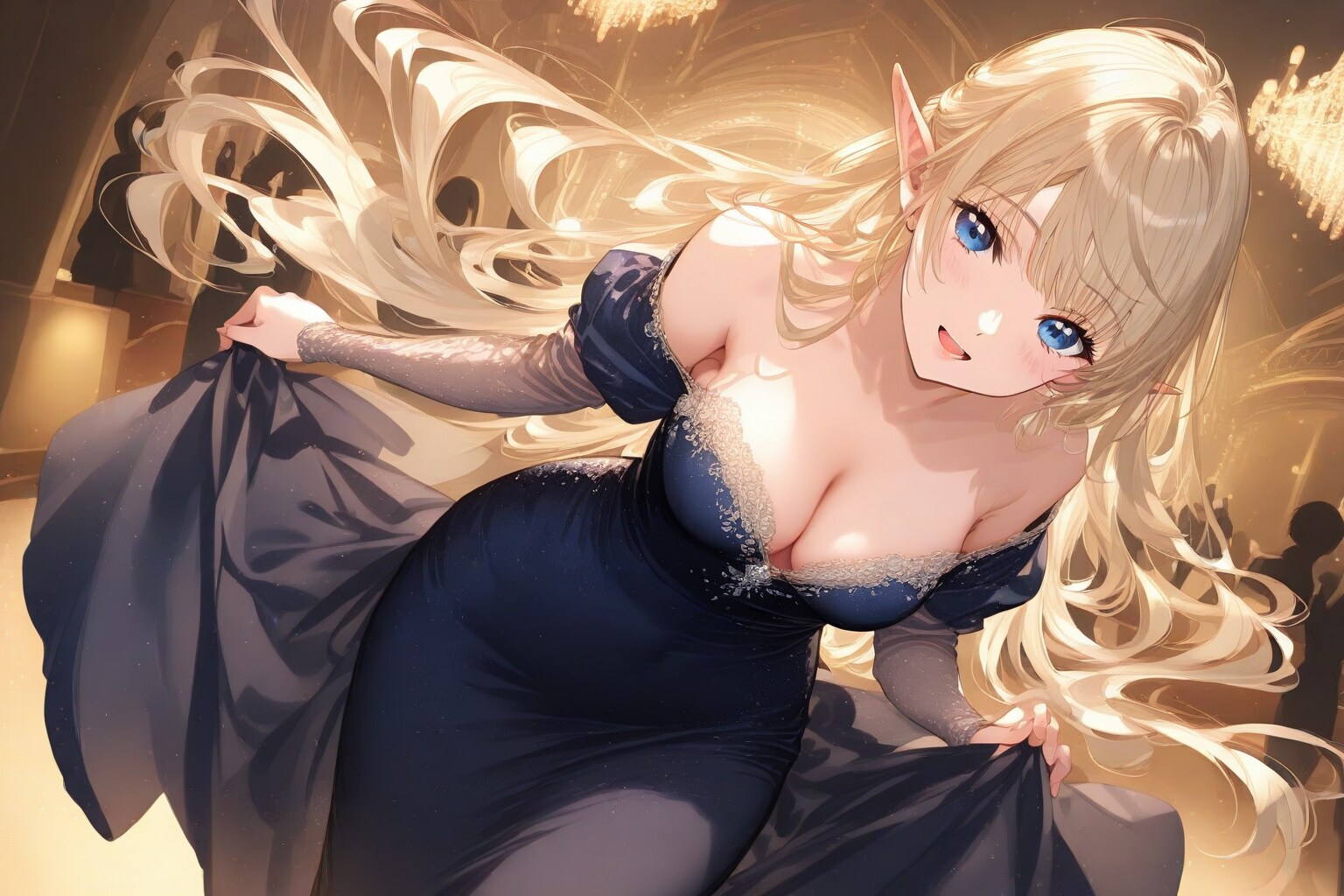 シルクドレスのエルフさん
