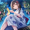 七夕の女の子 3枚目