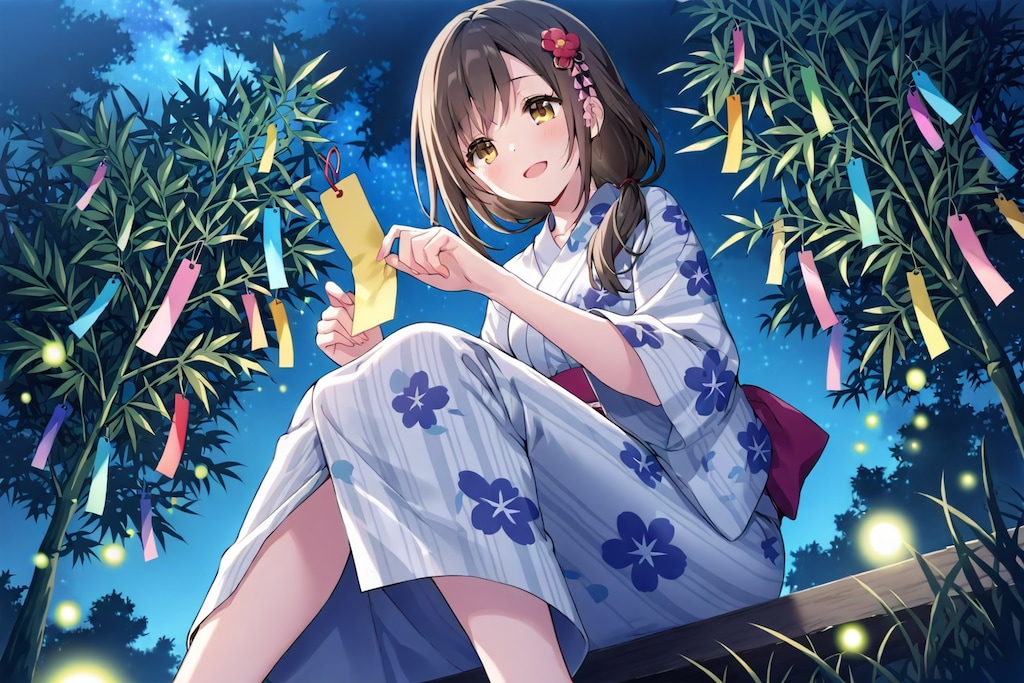 七夕の女の子