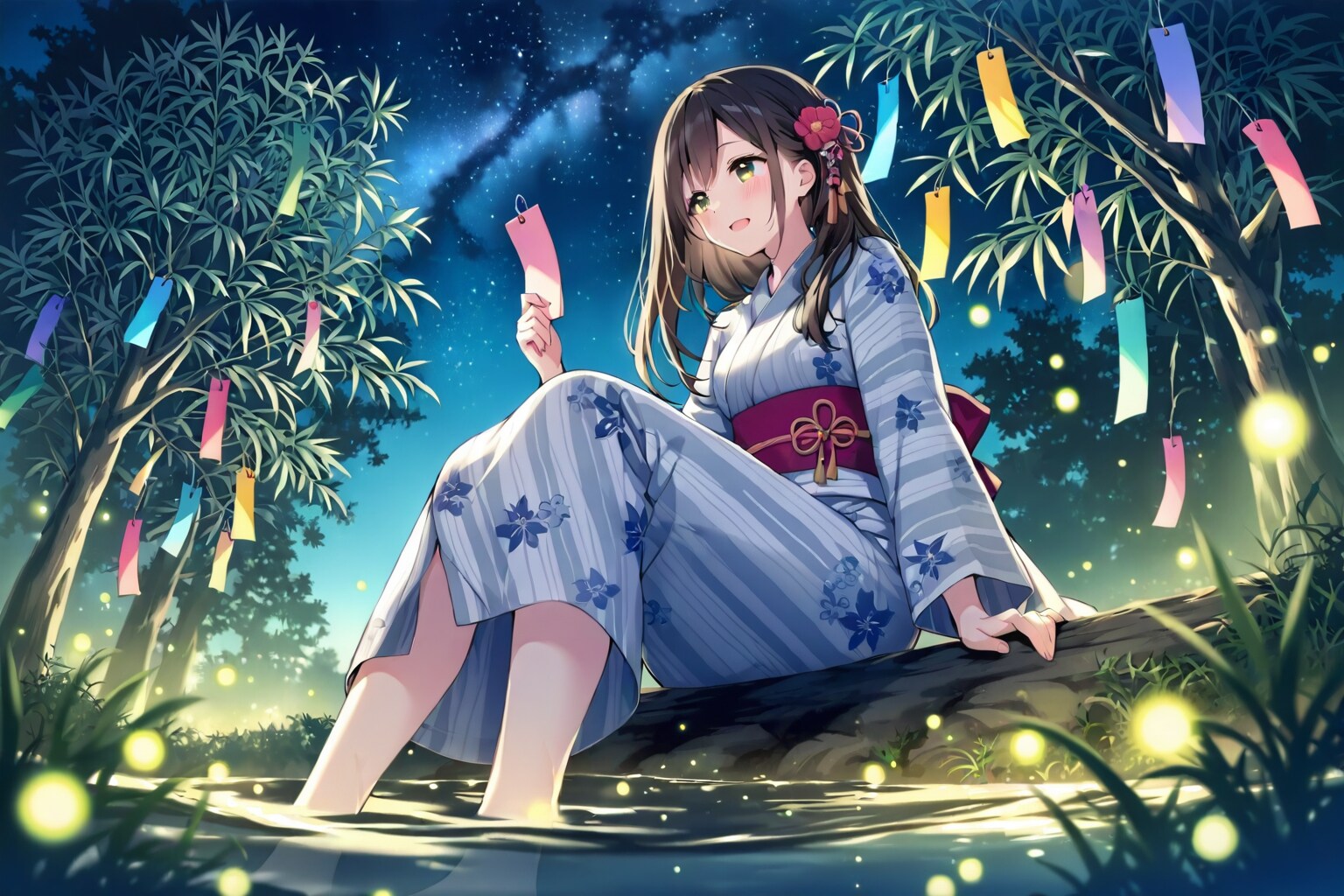 七夕の女の子
