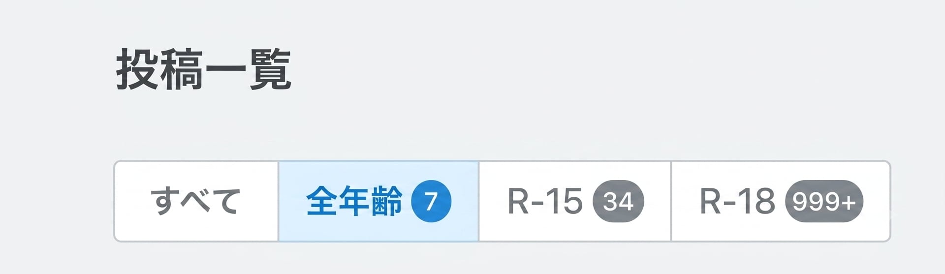 投稿数の表示機能