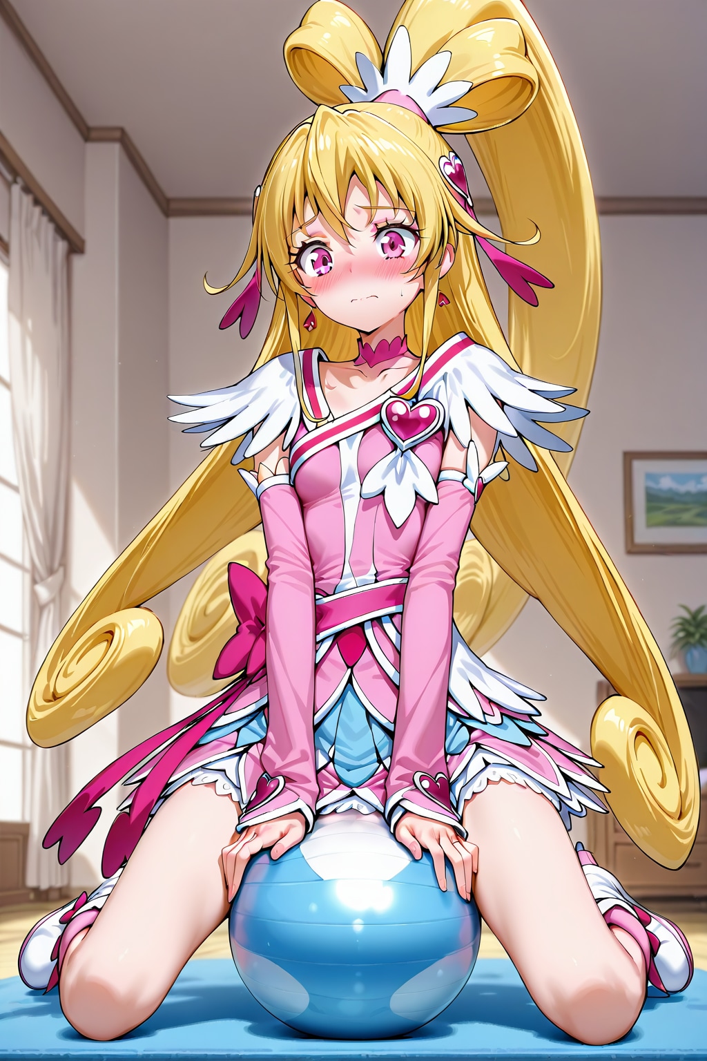 バランスボールとキュアハート💓