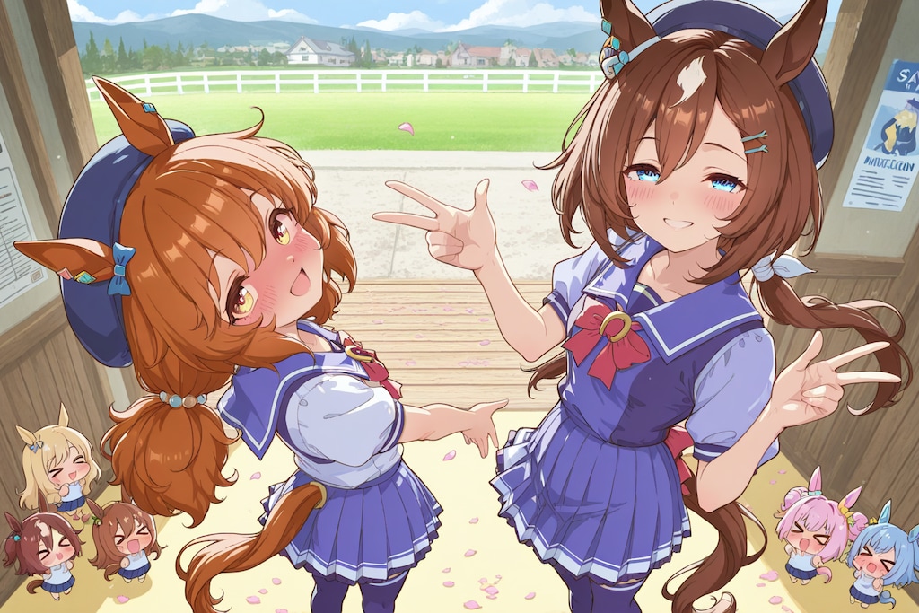 お姉さんとちびちゃん。