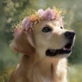 犬に花冠 3枚目