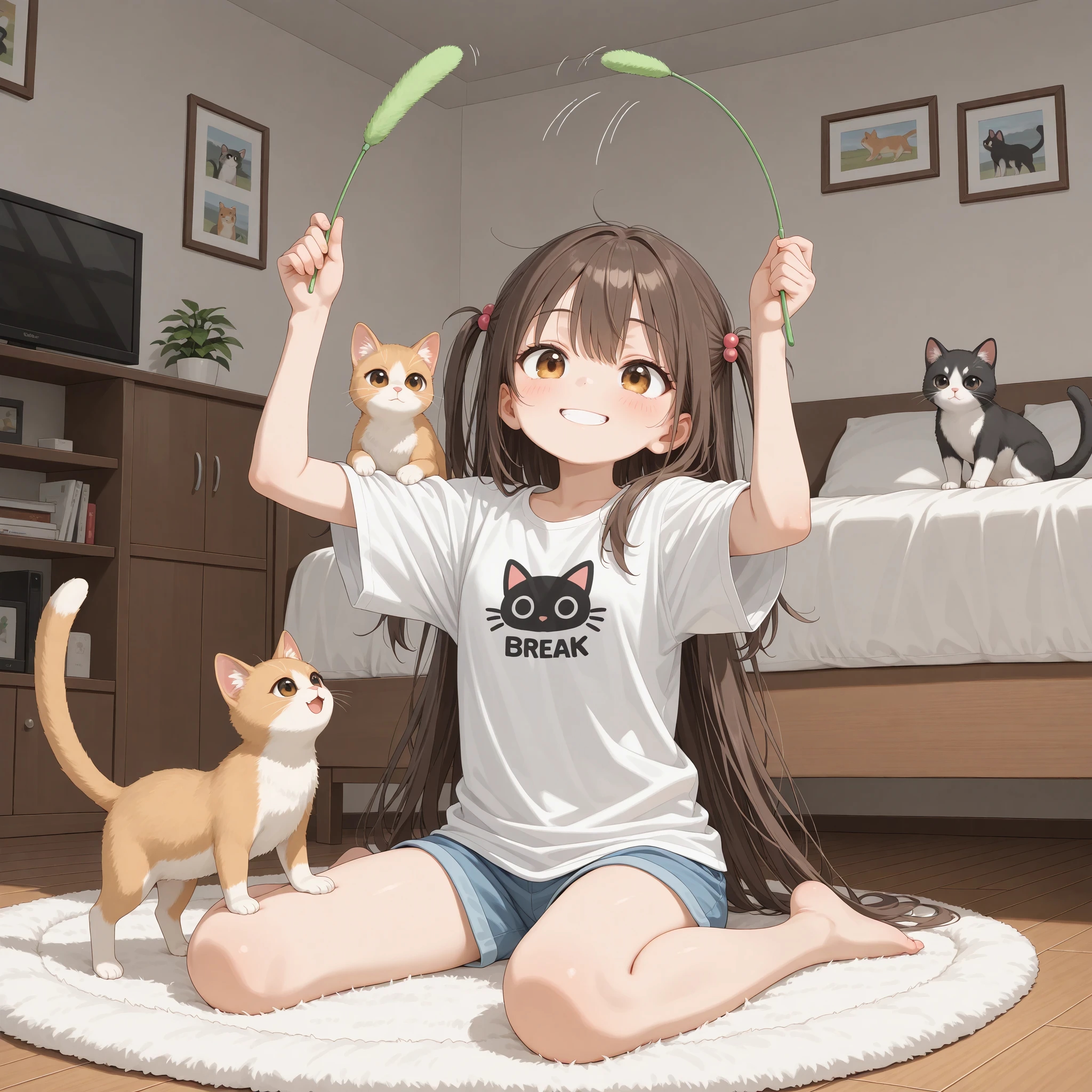 猫と戯れる | の人気AIイラスト・グラビア