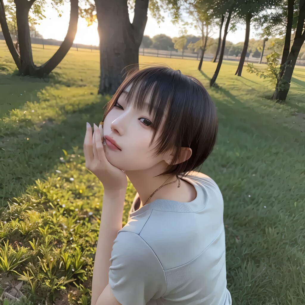 黒髪ボブの美女２