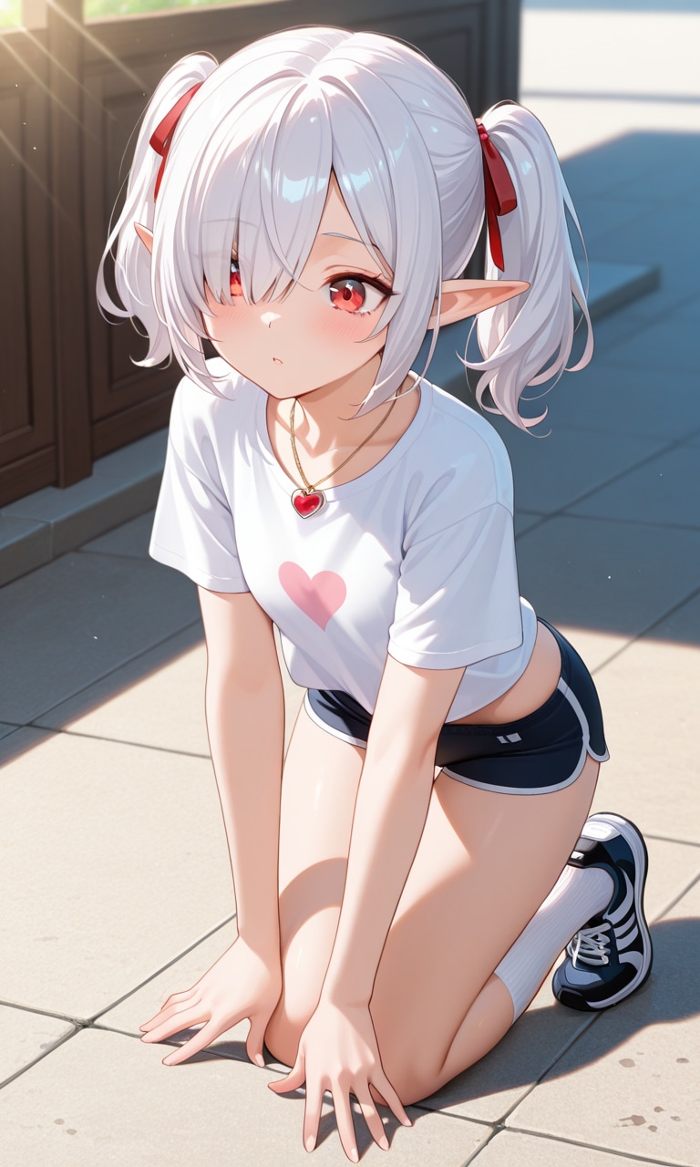 走るシロネさん