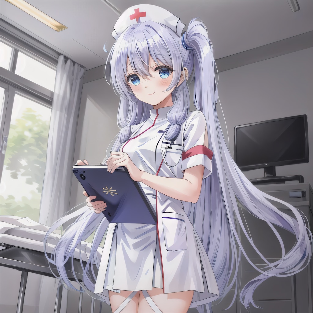 紫髪ロングで白衣の少女１３