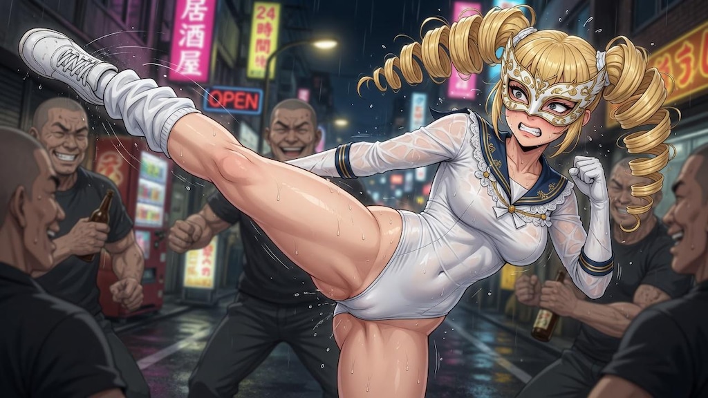 夜のストリートバトル