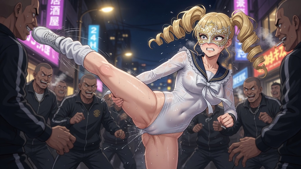 夜のストリートバトル
