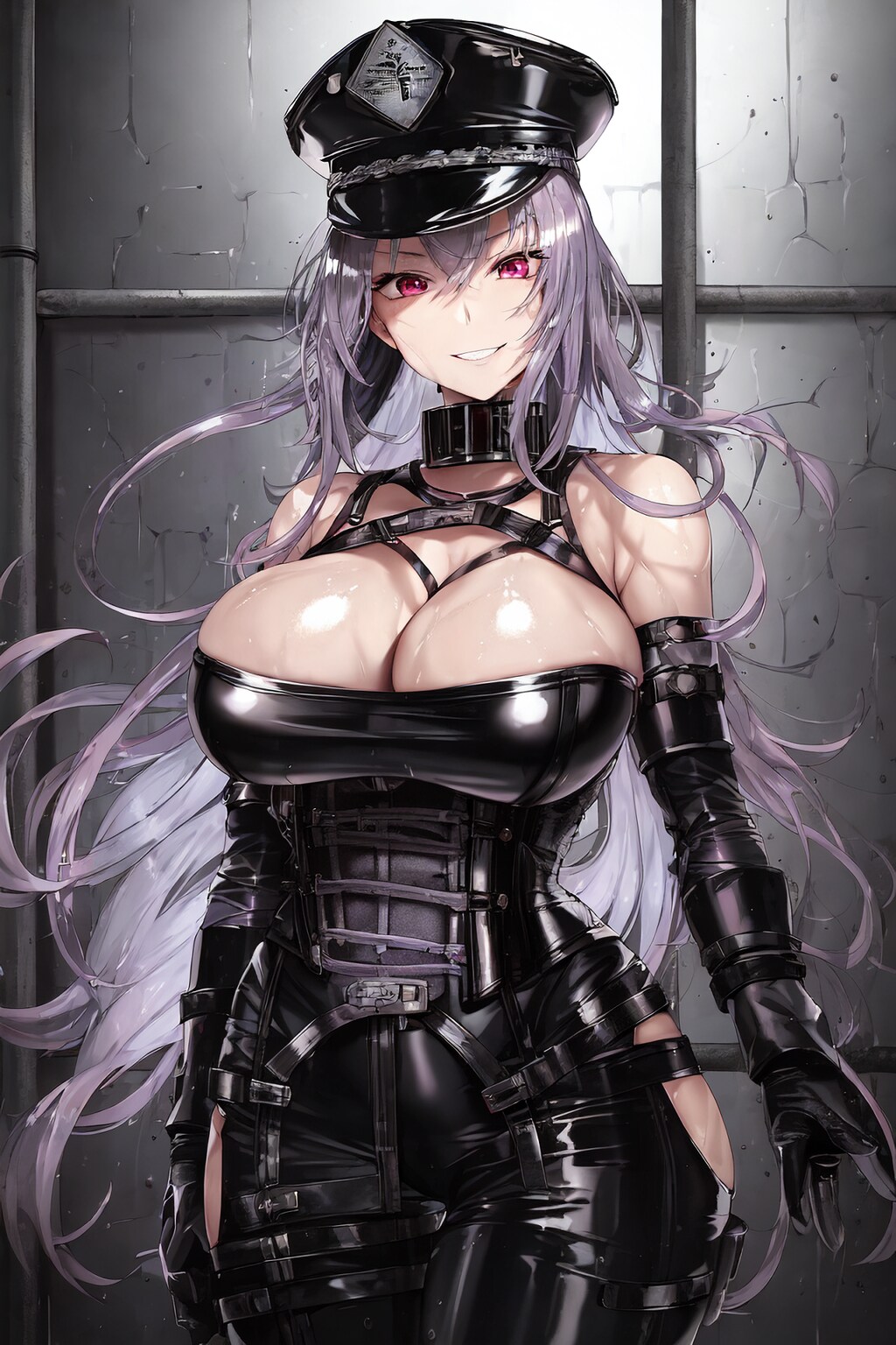 銀髪ロングのクールなドSボンデージ女将校様に尋問されたい ほらら