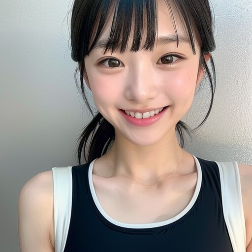 競泳水着の美少女