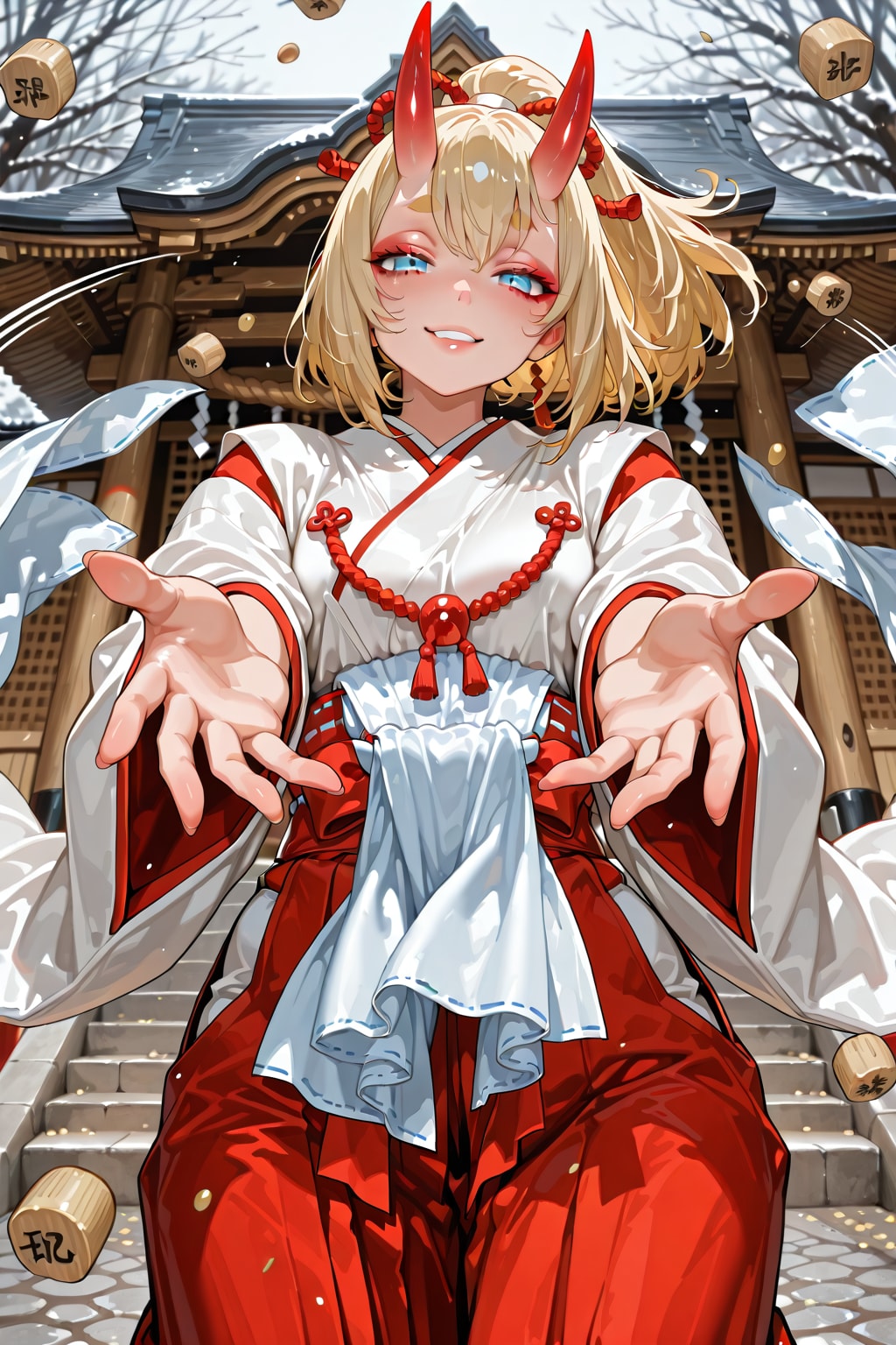 ほーれ、喰らうがよいぞ！（お祖母ちゃん……このキャラ付け、どうにかならないの？年々参拝者さん増えてるのは分かるけどぉ）