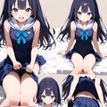 セーラー服スクール水着紺ハイソックス 2枚目