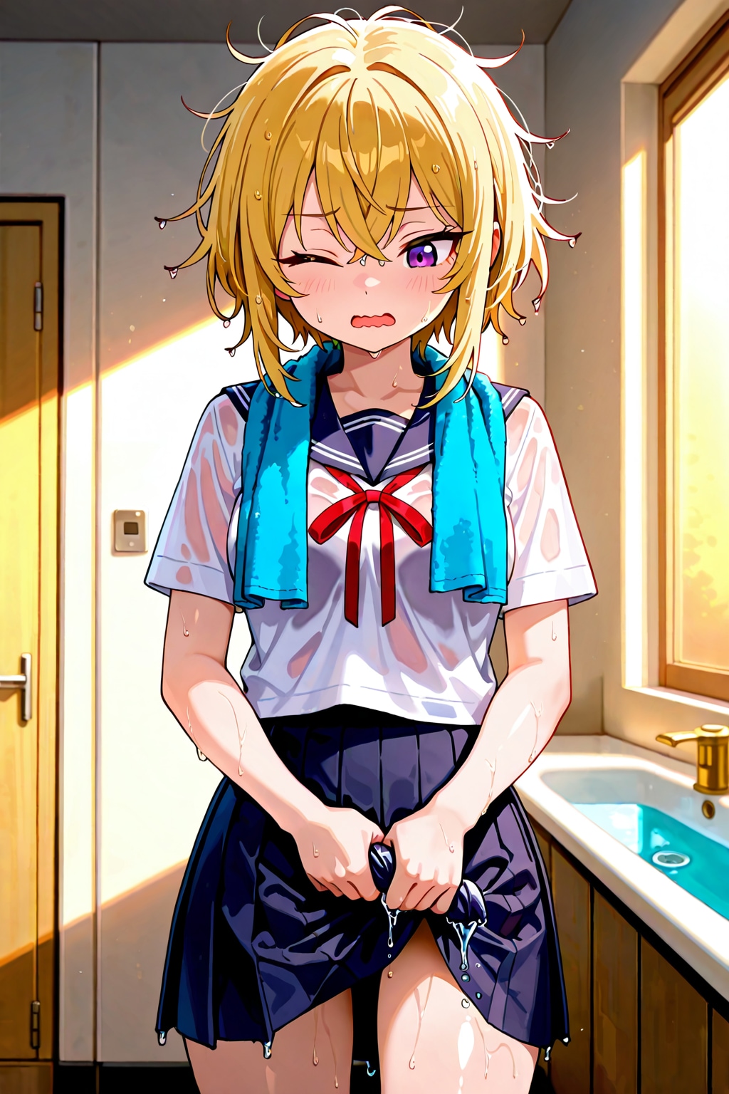 ☔ 夕立でずぶ濡れの春陽ちゃん 💦