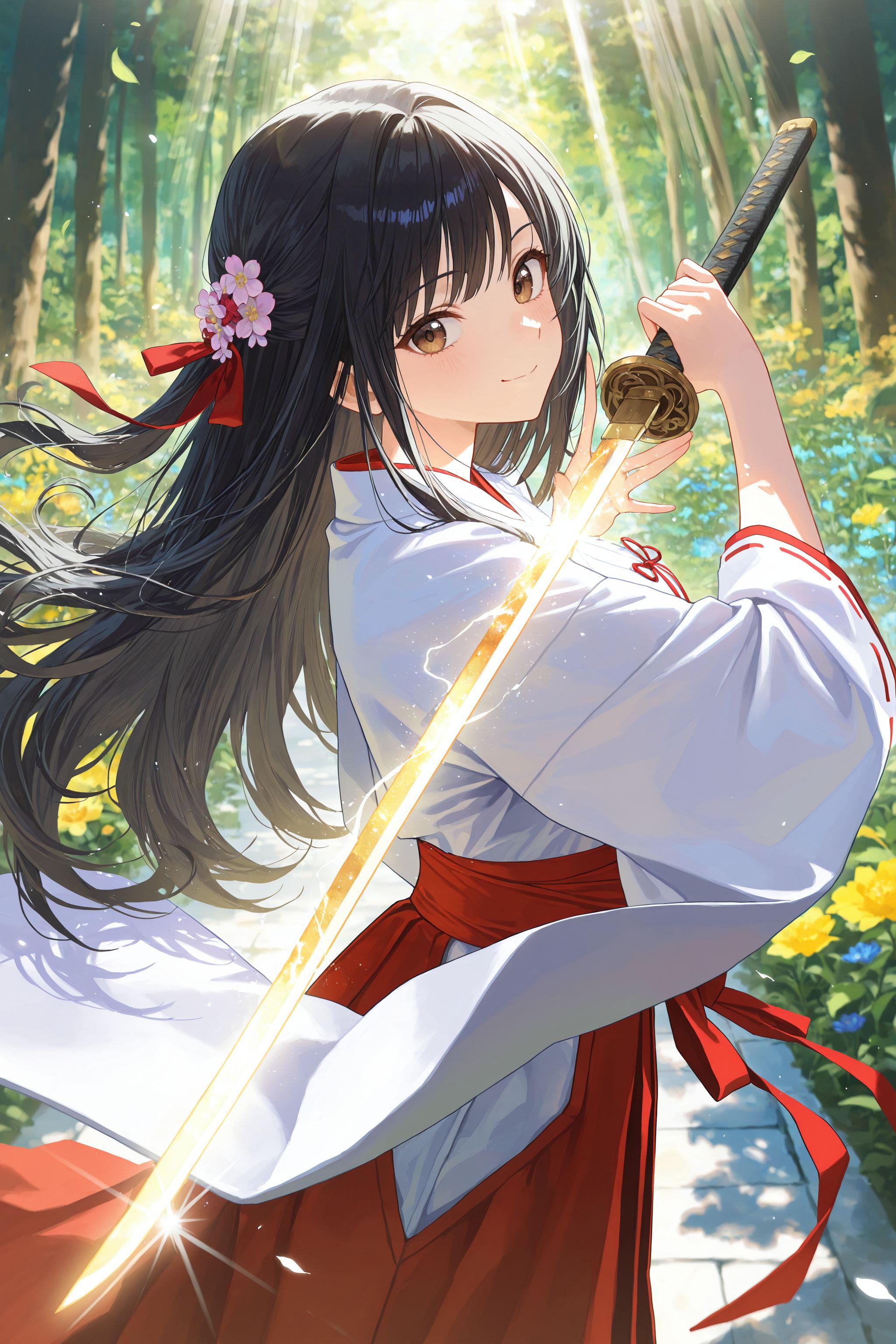 異世界神社の巫女さん（神楽さん） | の人気AIイラスト・グラビア