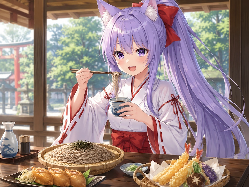 お昼はざる蕎麦
