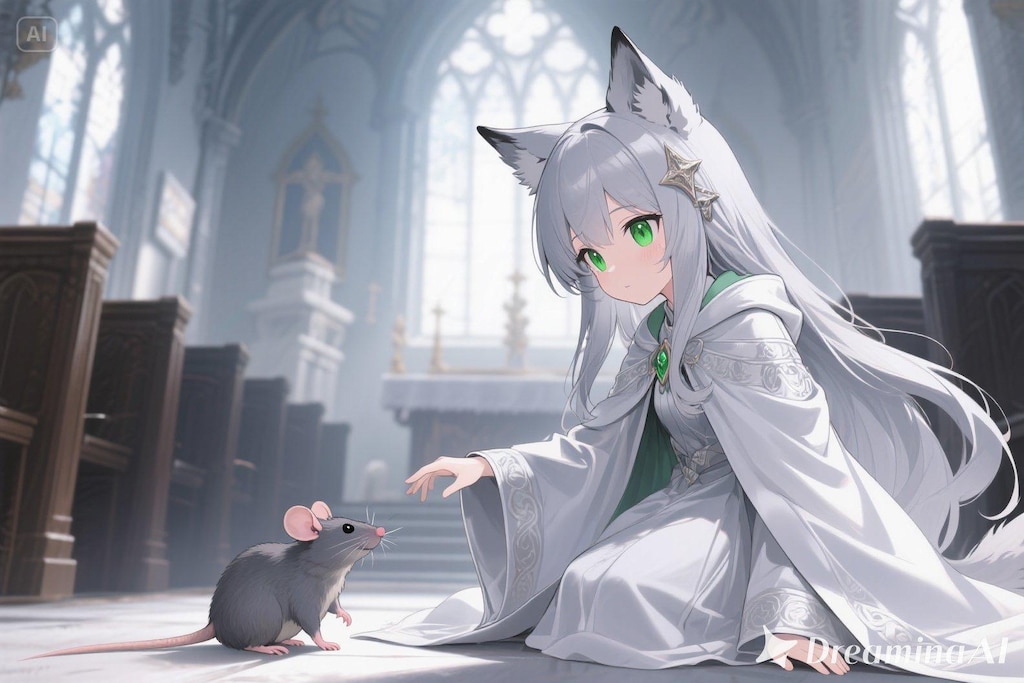 ステラちゃんとネズミ