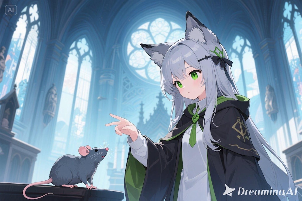 ステラちゃんとネズミ