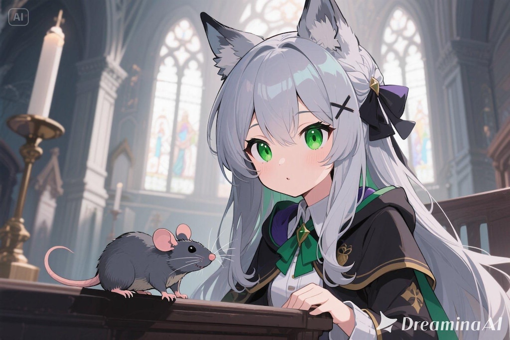 ステラちゃんとネズミ