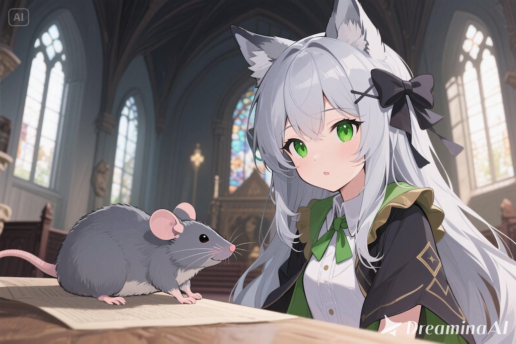 ステラちゃんとネズミ