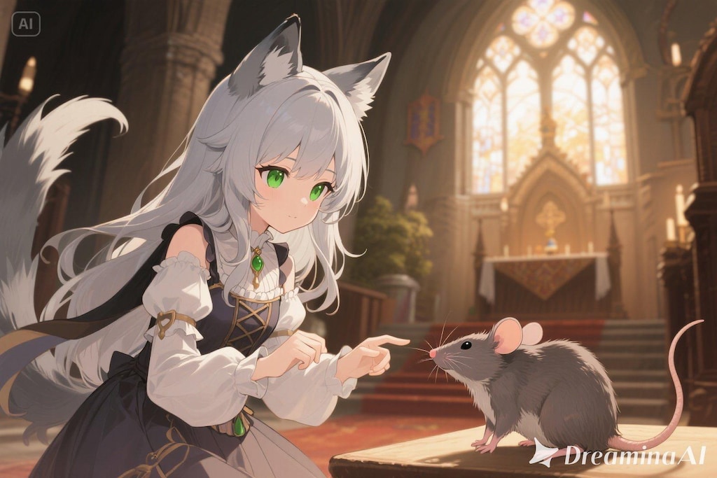 ステラちゃんとネズミ