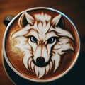 狼ラテアート🐺 11枚目