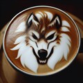 狼ラテアート🐺 9枚目