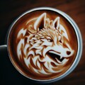 狼ラテアート🐺 2枚目