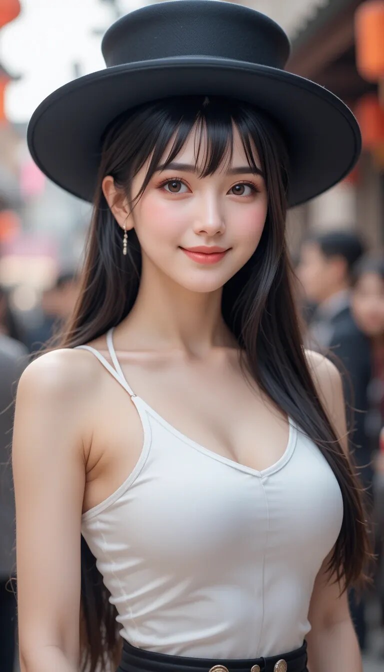 かっこかわいいダンサー白鳥英美梨の台北西門町公園　中国画風